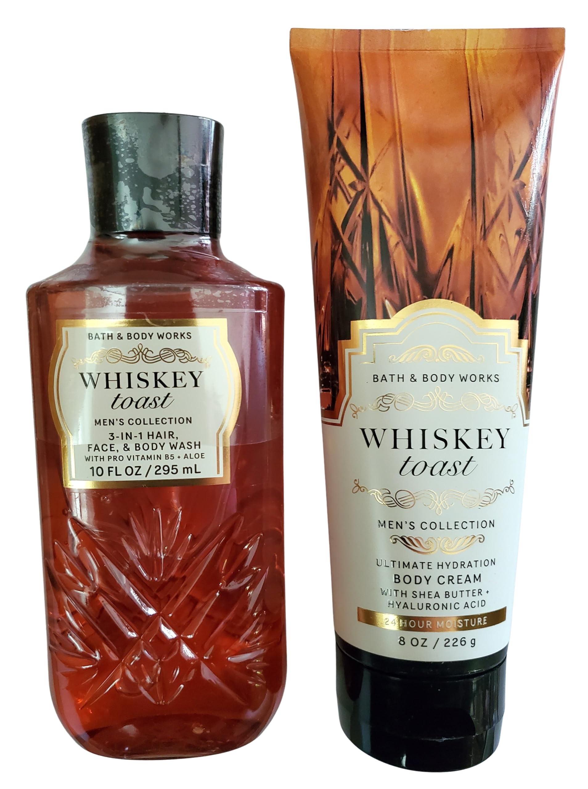 Bath & Body Works Men's Whiskey Toast Hydration Set – Ultimate Body Cream + 3-in-1 Wash (2 Piece)
