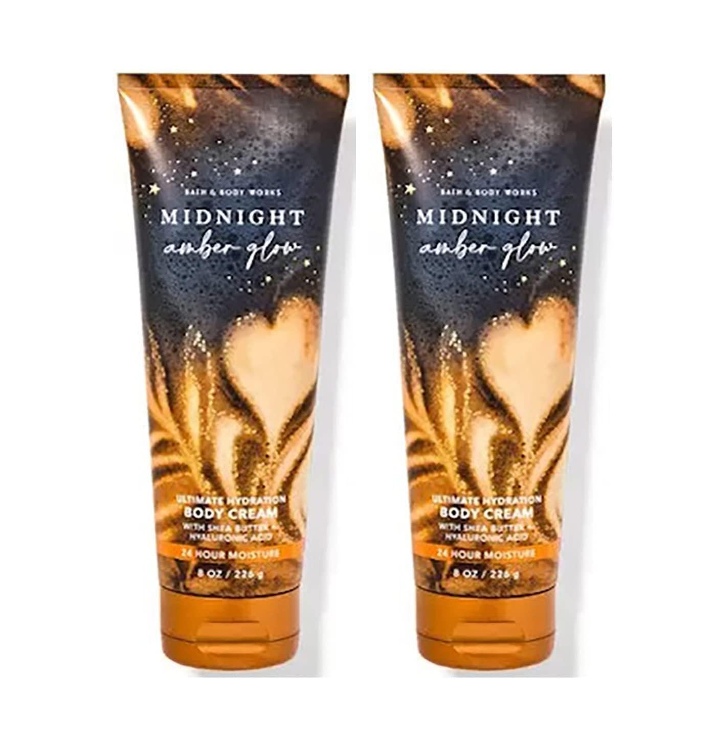 Bath & Body Works Midnight Amber Glow Ultimate Hydration Body Cream 2-Pack (8 oz each)