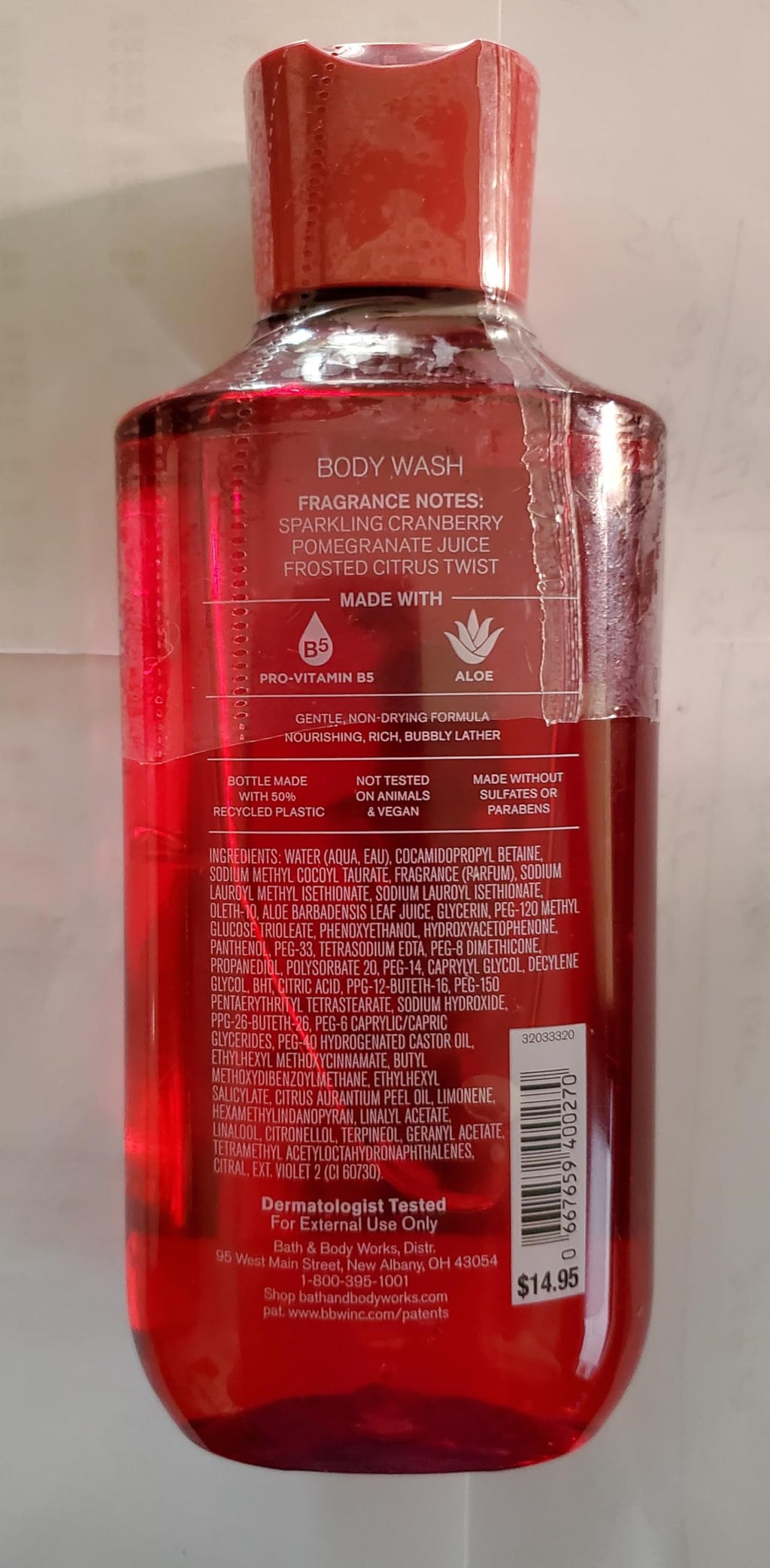 Bath & Body Works Mrs Claus 3-Piece Shower Gel, Lotion & Hydration Cream Set
