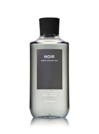 Bath & Body Works Noir Men's Collection 3-Piece Set | 2-in-1 Hair + Body Wash, Deodorizing Body Spray & Ultra Shea Cream