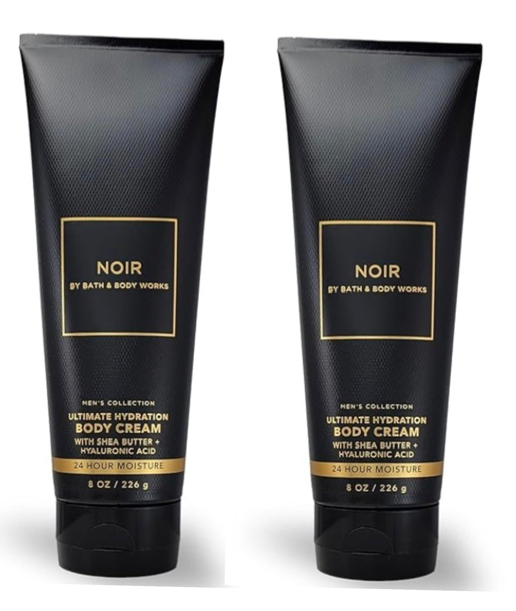 Bath & Body Works Noir Ultimate Hydration Ultra Shea Body Cream 8 Oz – 2 Pack (Men)