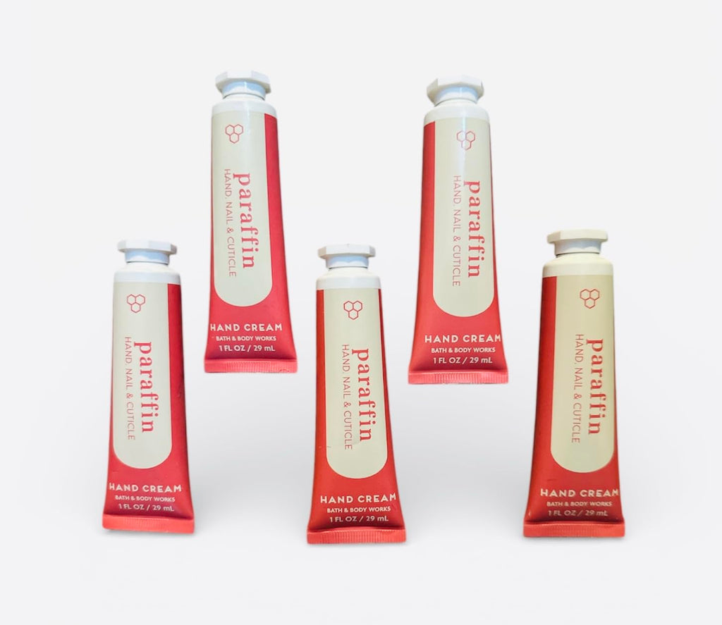 Bath & Body Works Paraffin Hand Cream – 5-Pack, 1 oz Tubes with Avocado Oil, Shea Butter & Vitamin E