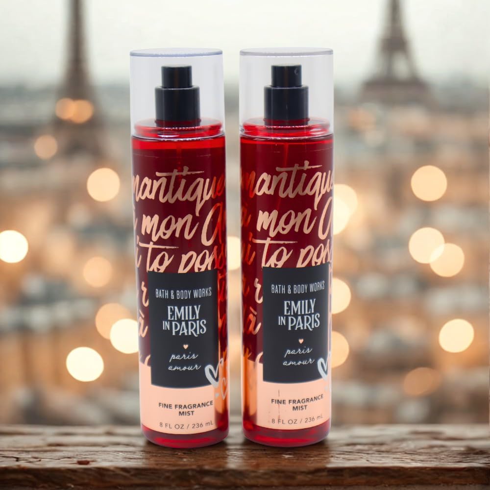 Bath & Body Works Emily in Paris Paris Amour Fine Fragrance Mist 2-Piece Gift Set with Red Bow
