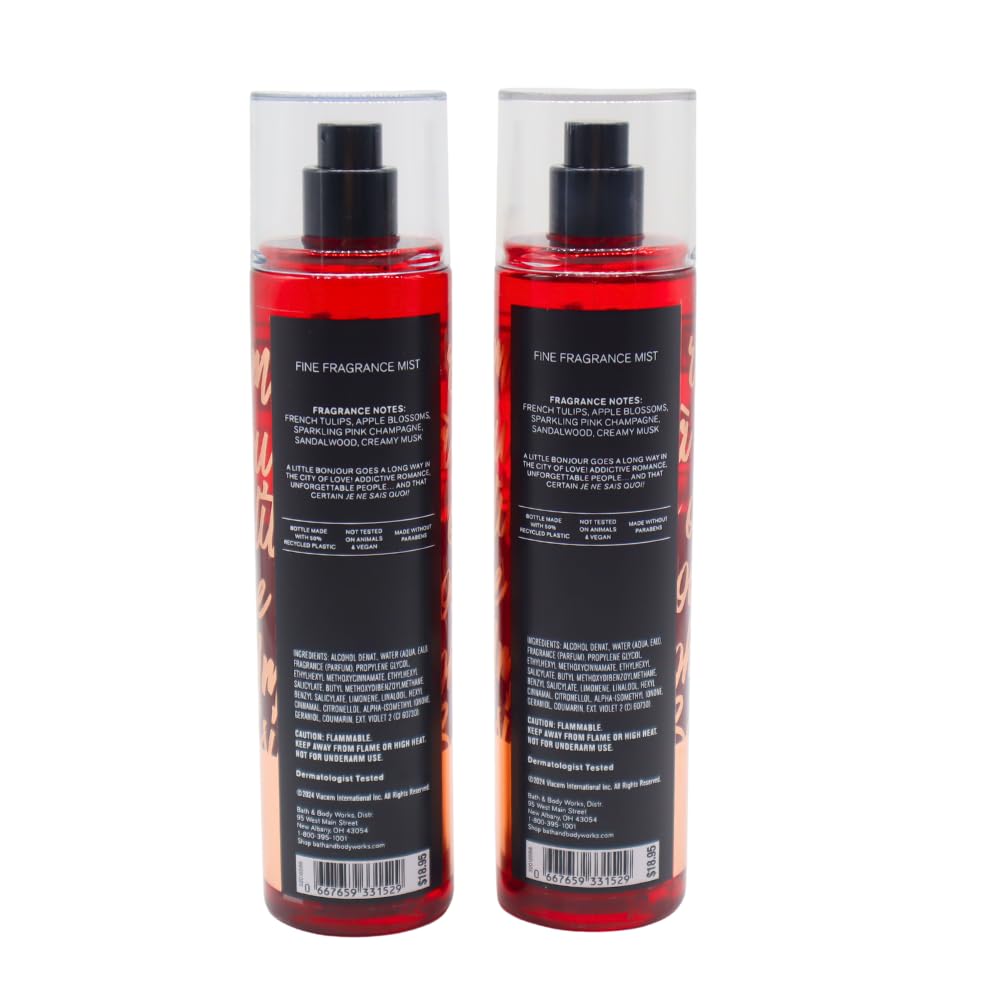 Bath & Body Works Emily in Paris Paris Amour Fine Fragrance Mist 2-Piece Gift Set with Red Bow