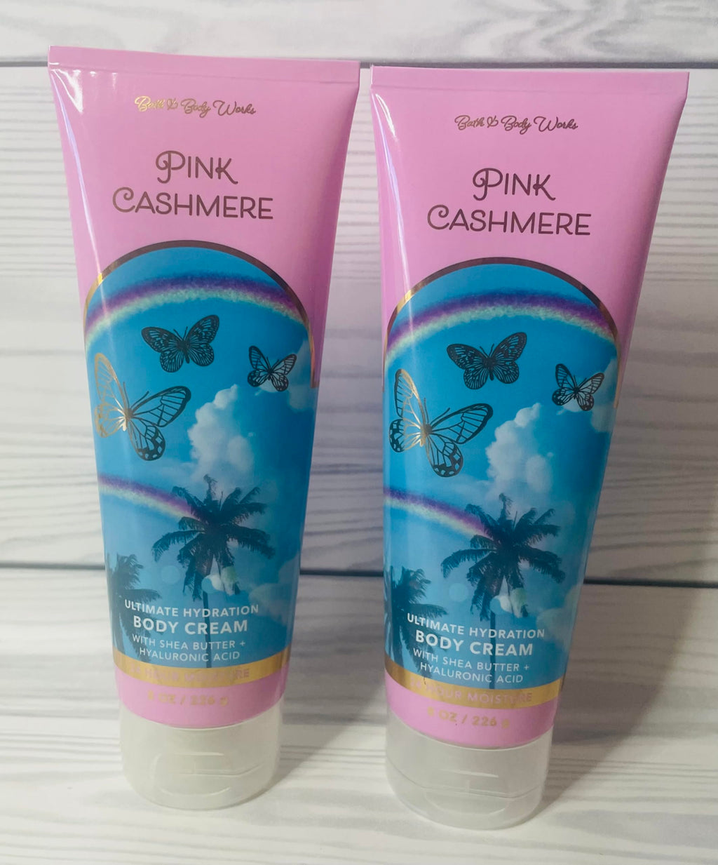 Bath & Body Works Pink Cashmere Ultimate Hydration Body Cream – Pack of 2, 8 oz