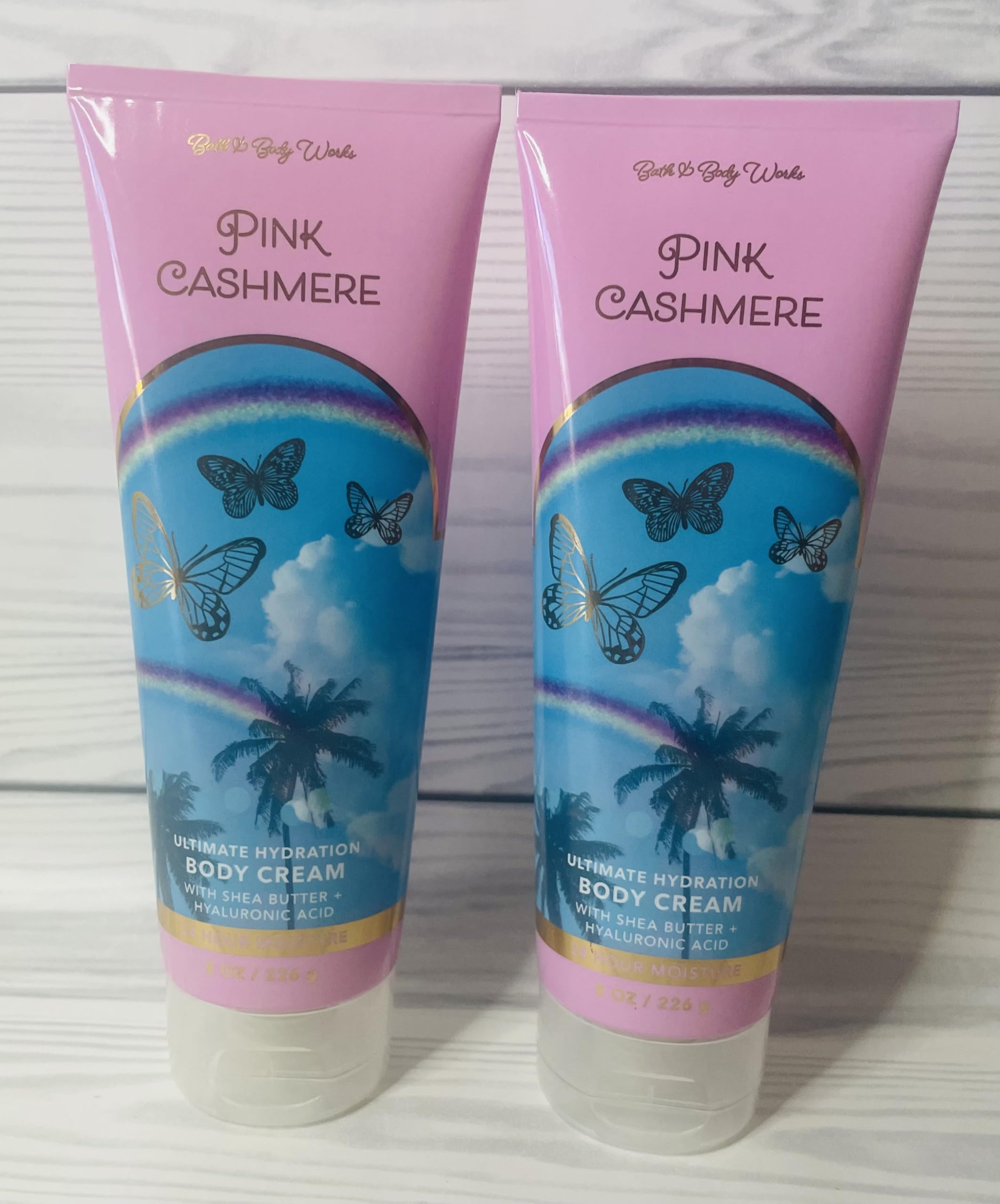 Bath & Body Works Pink Cashmere Ultimate Hydration Body Cream – Pack of 2, 8 oz