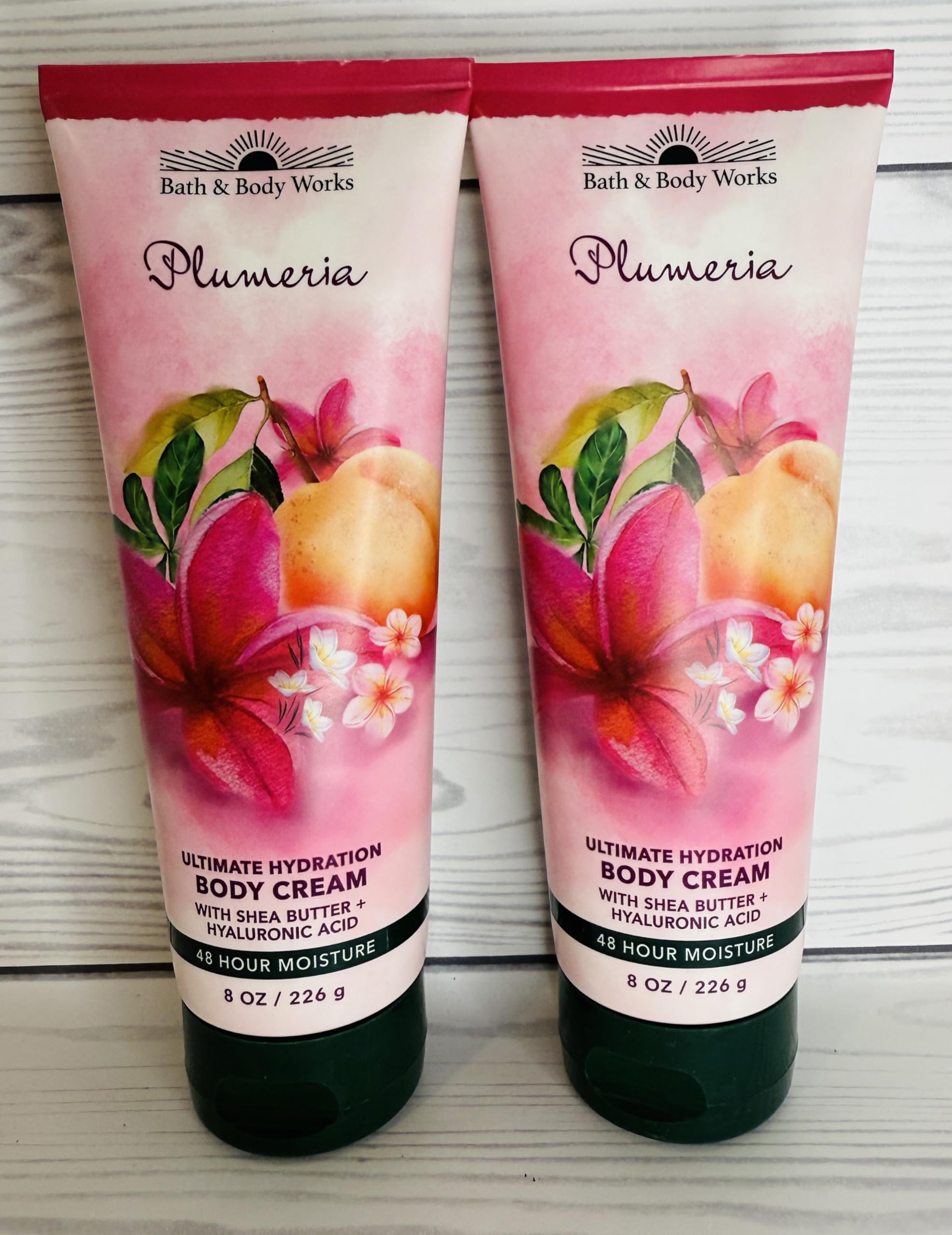 Bath & Body Works Womens Plumeria Ultimate Hydration Body Cream 8 Oz Duo Pack