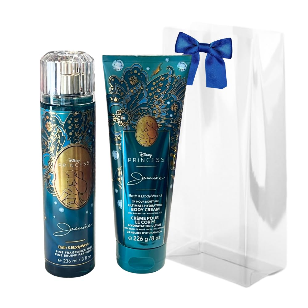 Bath & Body Works Princess Jasmine Gift Set – Fine Fragrance Mist & Hydration Cream