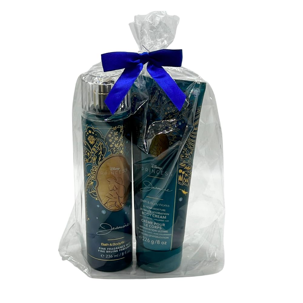 Bath & Body Works Princess Jasmine Gift Set – Fine Fragrance Mist & Hydration Cream