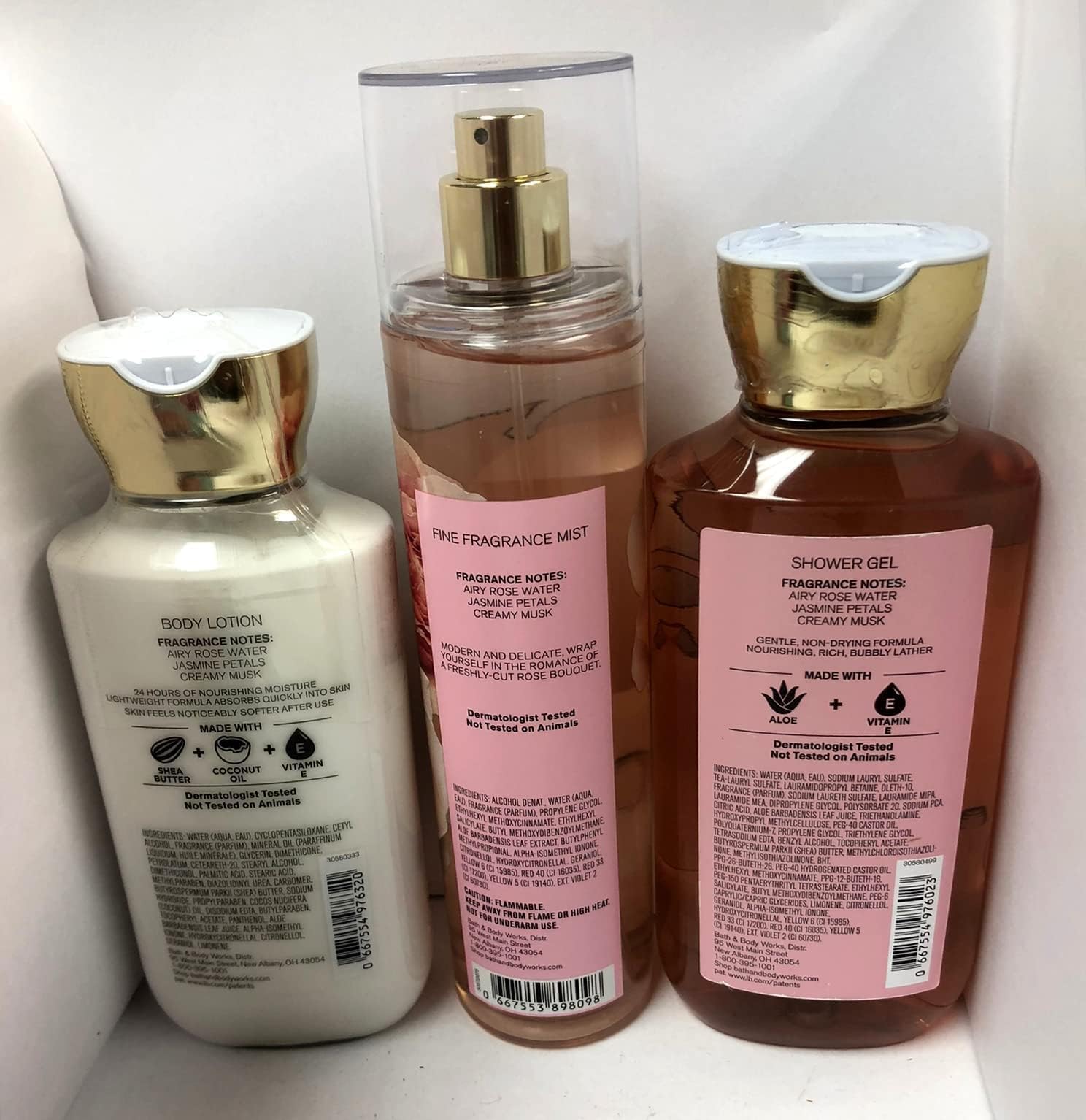 Bath & Body Works Rose Shower Gel, Body Lotion & Fine Fragrance Mist Daily Trio – Summer 2018