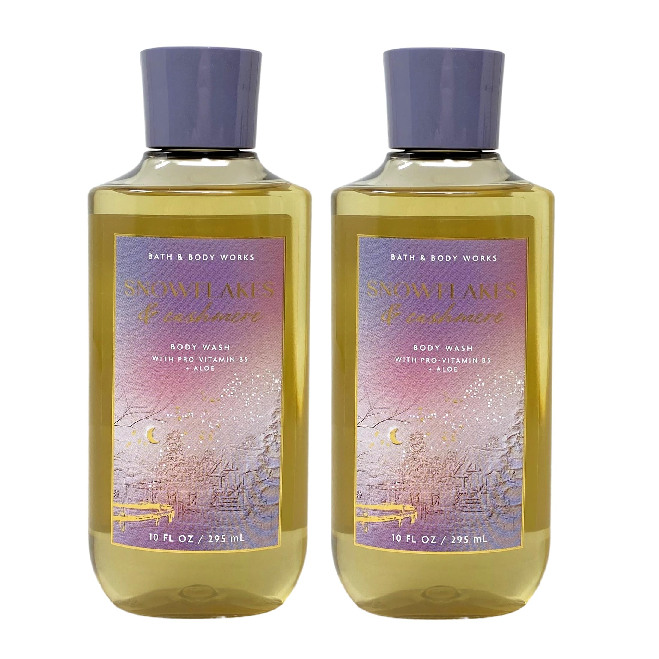 Bath & Body Works Shower Gel Gift Set of 2 – Snowflakes Cashmere, 10 oz Each