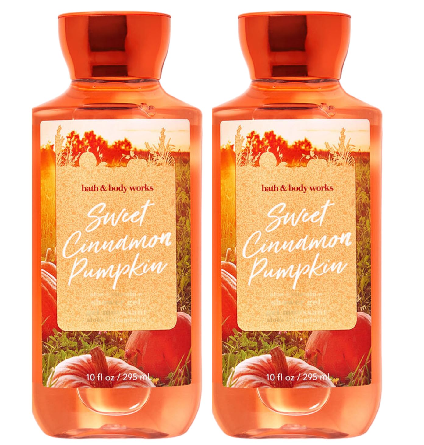 Bath & Body Works Signature Collection Shower Gel Duo – 10 fl oz each | Sweet Cinnamon Pumpkin
