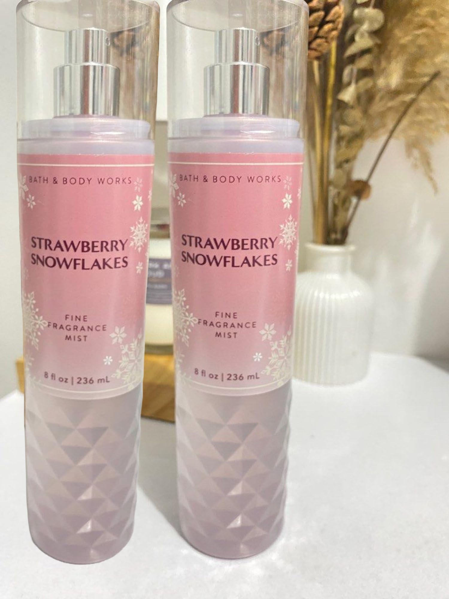 Bath & Body Works Strawberry Snowflakes Fine Fragrance Mist Gift Set — 8 oz x 2