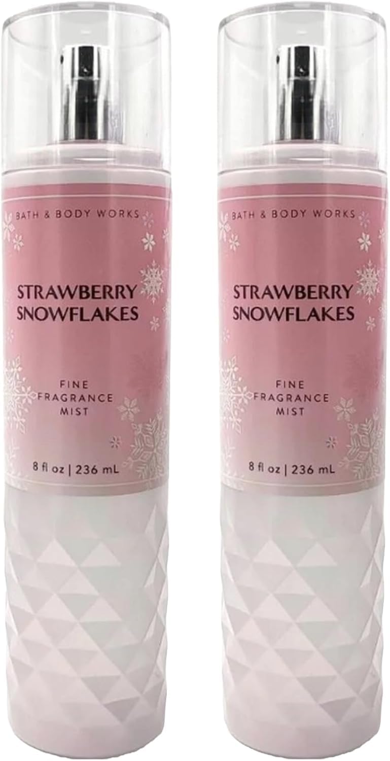 Bath & Body Works Strawberry Snowflakes Fine Fragrance Mist Gift Set — 8 oz x 2