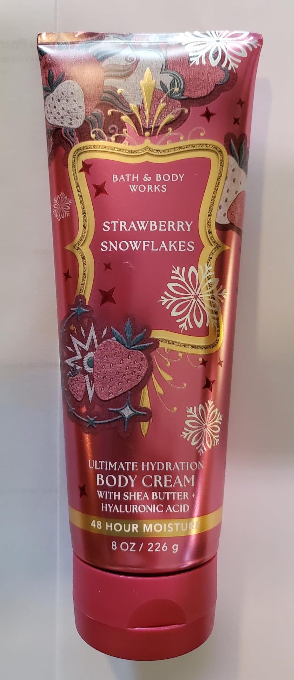 Bath & Body Works Strawberry Snowflakes 3-Piece Body Wash, Lotion & Hydration Cream Set