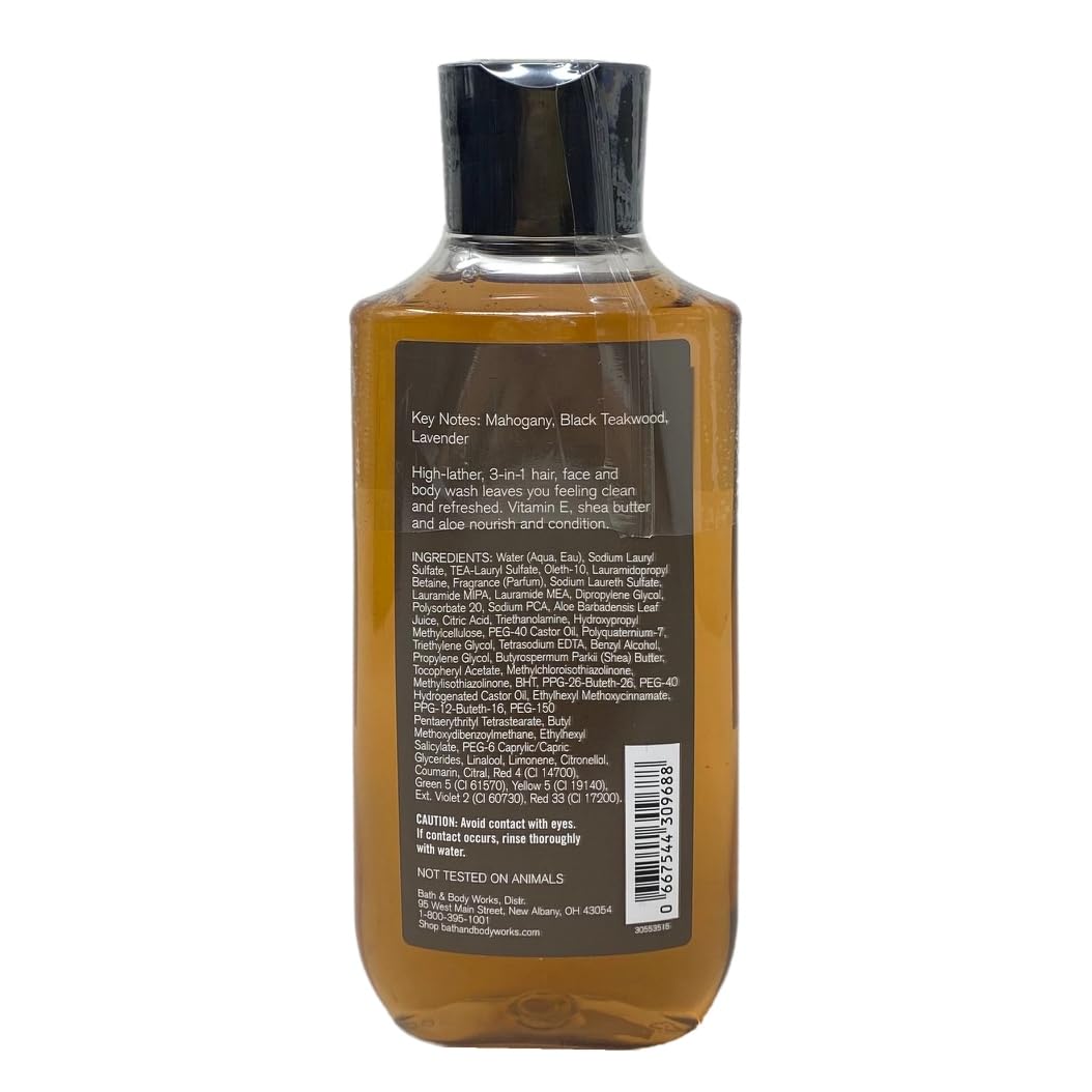 Bath & Body Works Teakwood Ultra Shea Body Cream + 3-in-1 Teakwood Wash Bundle | Men's Collection