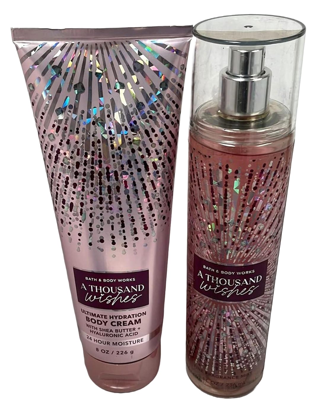 Bath & Body Works Signature Collection: A Thousand Wishes Gift Set – Fine Fragrance Mist & Ultra Shea Body Cream