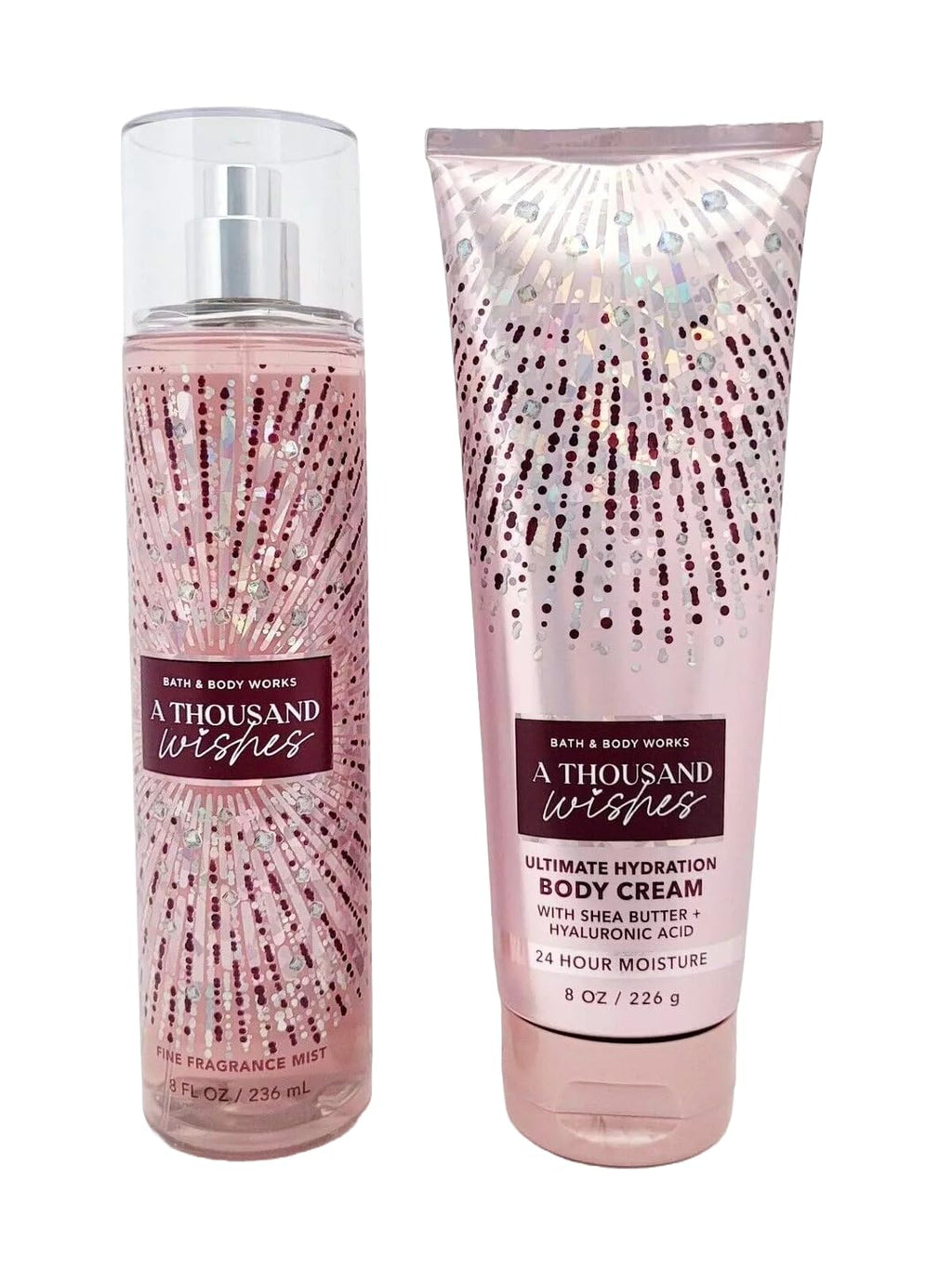 Bath & Body Works Signature Collection: A Thousand Wishes Gift Set – Fine Fragrance Mist & Ultra Shea Body Cream