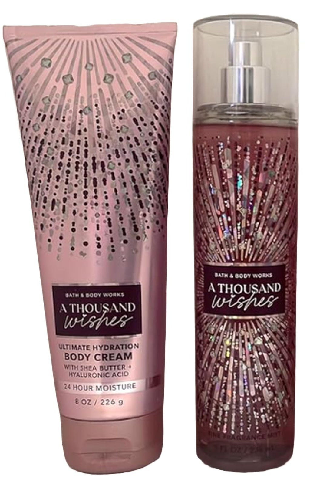 Bath & Body Works Signature Collection: A Thousand Wishes Gift Set – Fine Fragrance Mist & Ultra Shea Body Cream