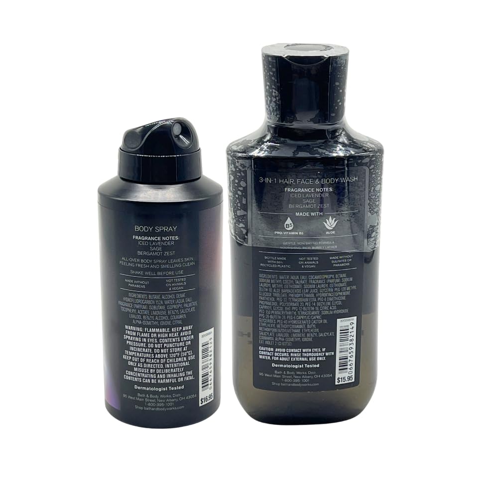 Bath & Body Works To The Moon Men’s Gift Set – 2-Piece Body Spray & 3-in-1 Wash with Blue Bow