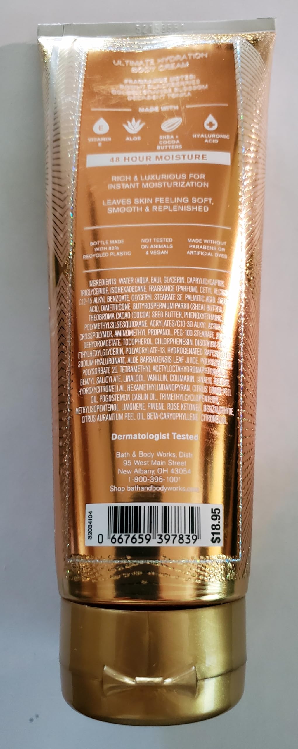 Bath & Body Works Touch of Gold Ultimate Hydration Body Cream – 8 oz, Pack of 2