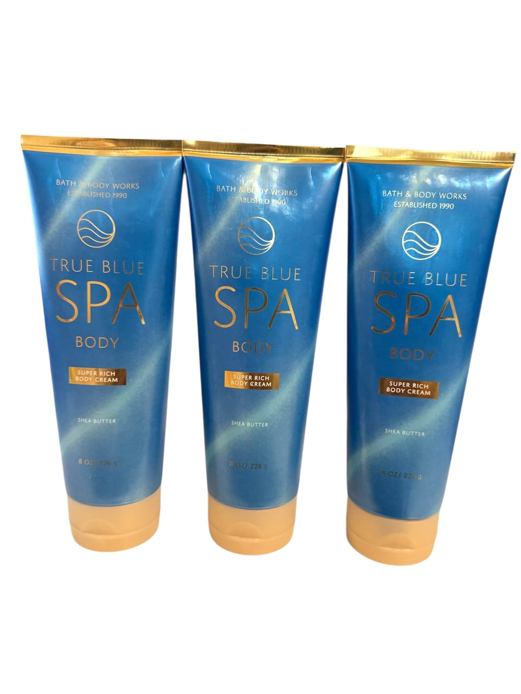 Bath & Body Works True Blue Spa Lay It On Thick Body Cream – Lot of 3, 10 oz Each