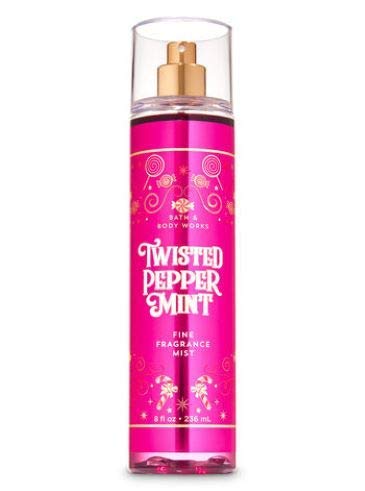 Bath & Body Works Twisted Peppermint Fine Fragrance Mist + Ultra Shea Body Cream – Full Size (Winter 2019)