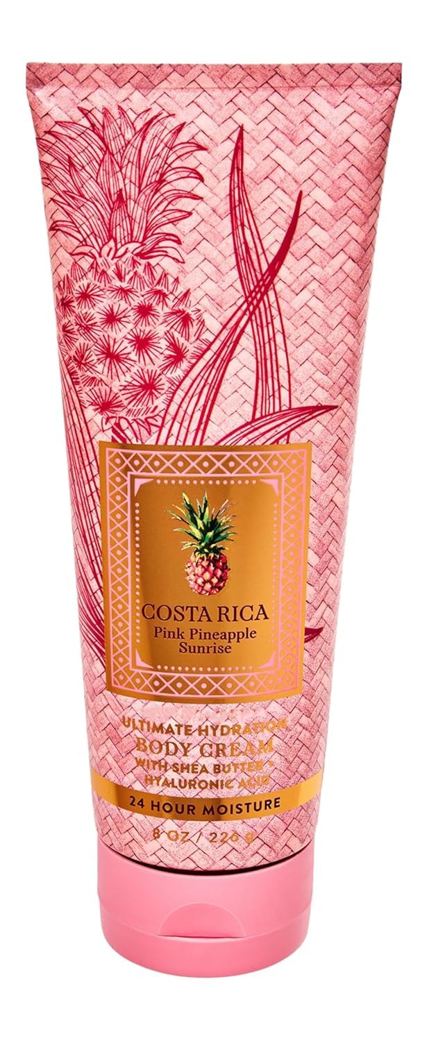 Bath & Body Works Ultimate Hydration Body Cream – Pink Pineapple Sunrise, 8 oz