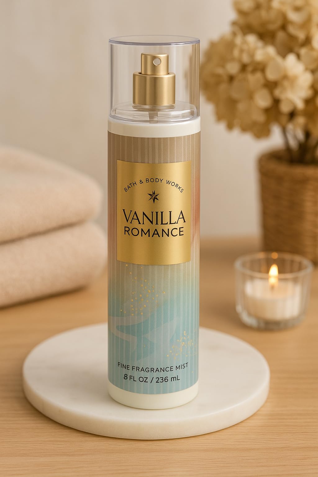 Bath & Body Works Vanilla Romance Fine Fragrance Mist – 8 oz | Vanilla, Jasmine & Amber