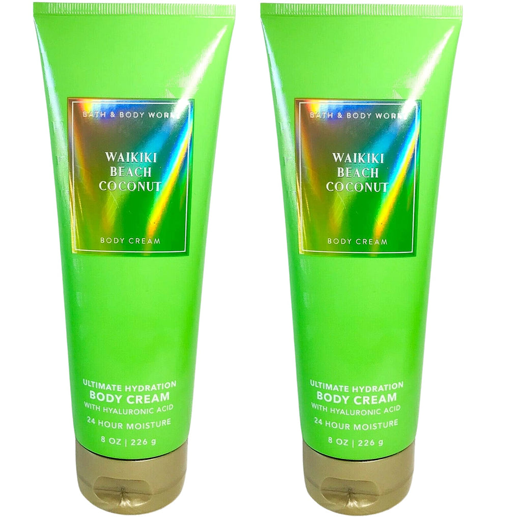 Bath & Body Works Waikiki Beach Coconut 2-Pack Ultimate Hydration Body Cream – 8 oz Each