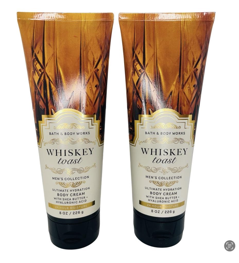 Bath & Body Works Whiskey Toast Ultimate Hydration Body Cream – 8 oz (Pack of 2)