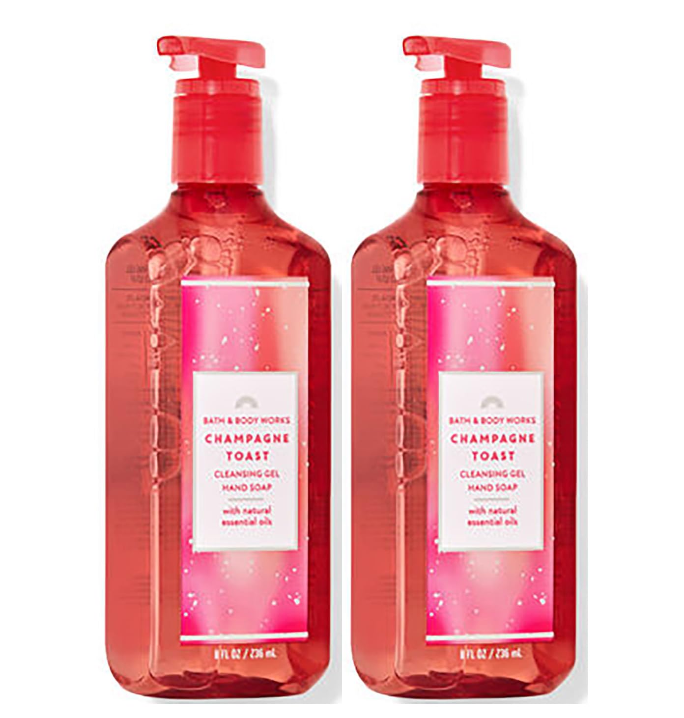 Bath & Body Works Champagne Toast Hand Soap – Cleansing Gel, 8 oz (Pack of 2)