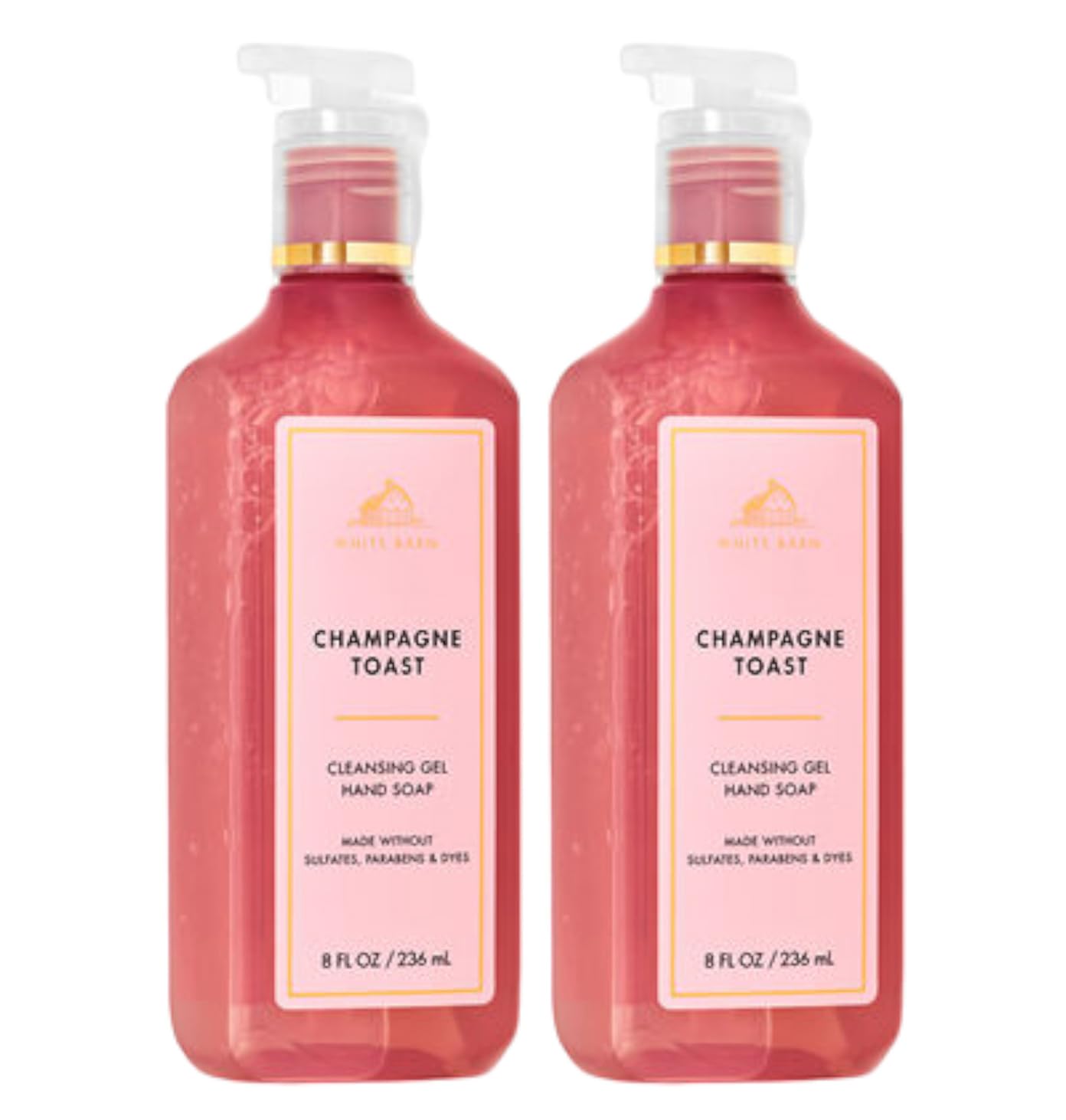 Bath & Body Works Cleansing Gel Hand Soap 8 oz 2-Pack Champagne Toast