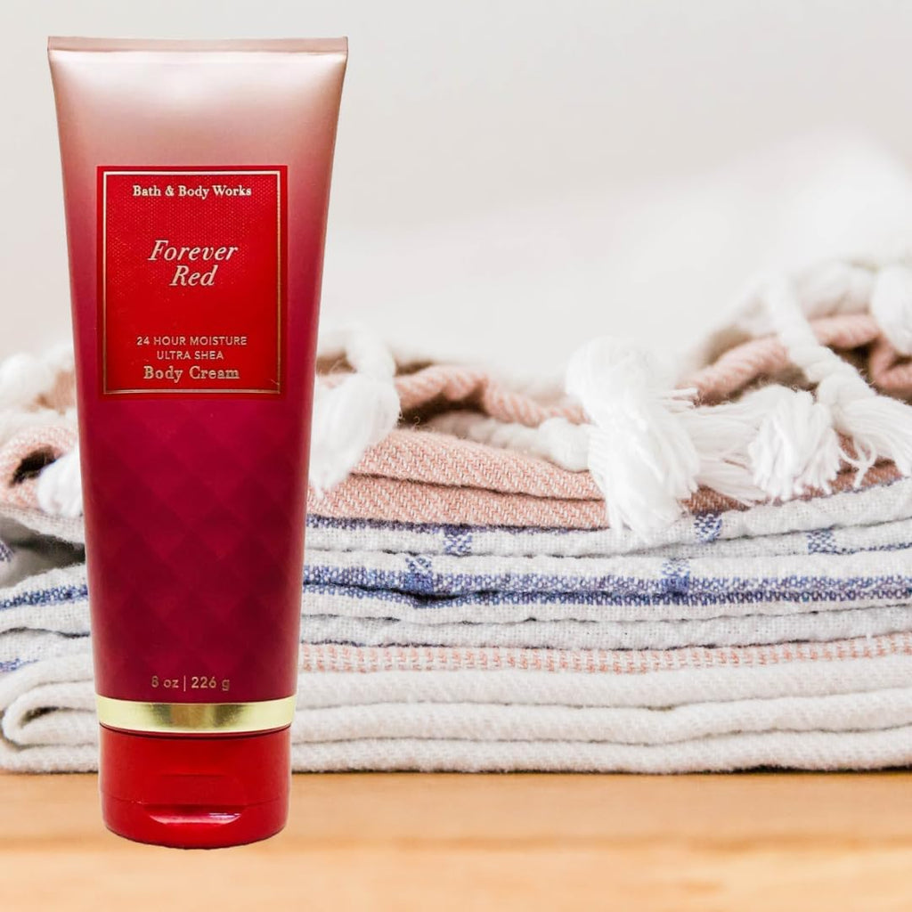 Bath & Body Works Forever Red Ultra Shea Cream — 8 oz (Packaging Variations)