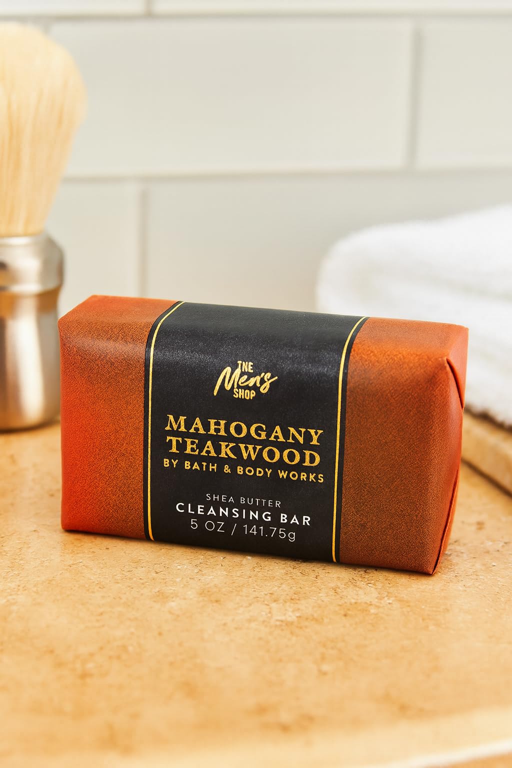 Bath & Body Works Mahogany Teakwood Shea Butter Cleansing Bar – 3 Pack, 5 oz Each (Oak & Lavender Scent)