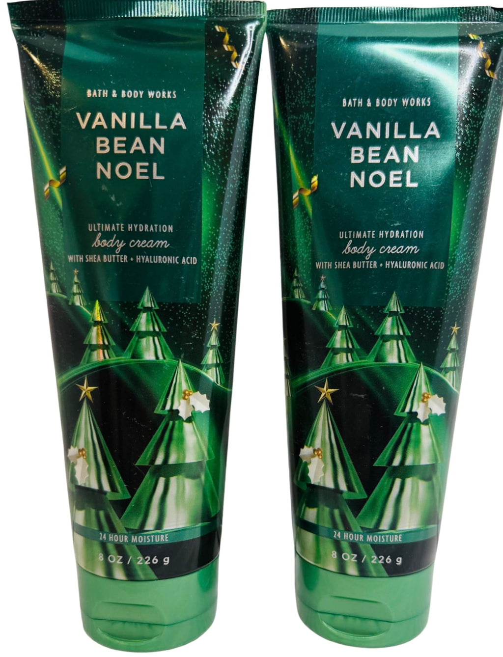 Bath & Body Works Women's Vanilla Bean Noel Ultimate Hydration Body Cream 8 oz — 2-Pack