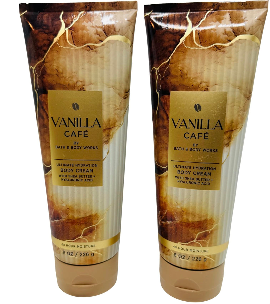 Bath & Body Works Vanilla Café Ultimate Hydration Body Cream – Pack of 2, 8 oz Each
