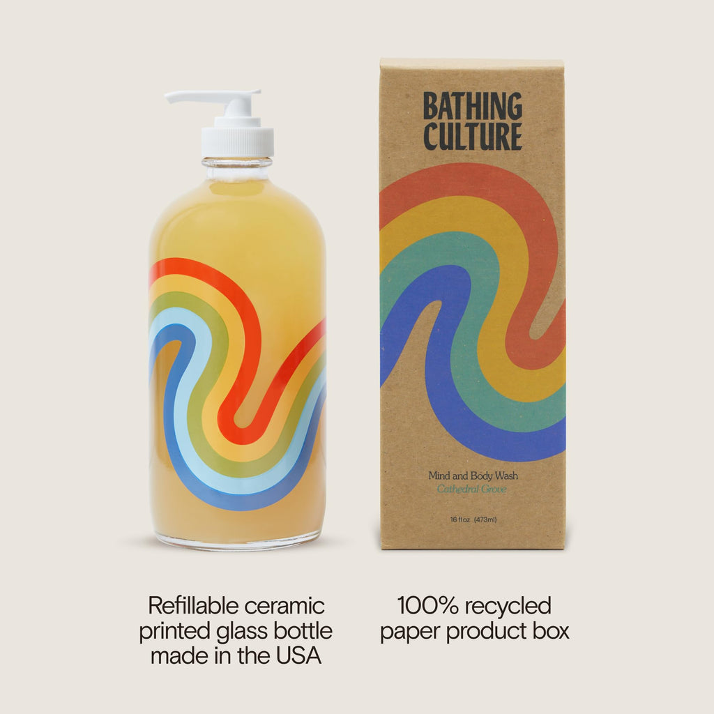 Bathing Culture Cathedral Grove Organic Body Wash – 16 oz, Biodegradable & Vegan