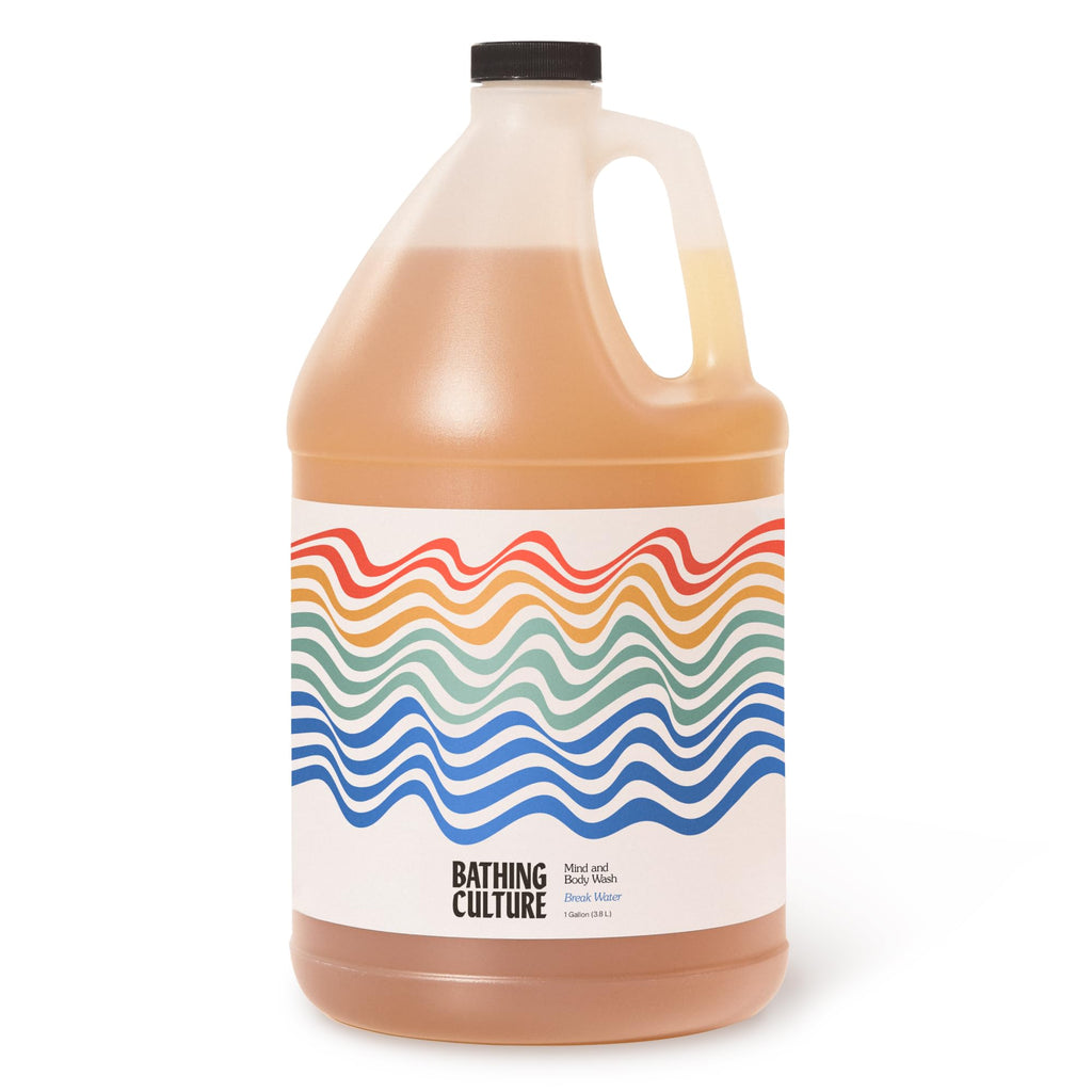 Bathing Culture Break Water Organic Mind + Body Wash – 1 Gallon, Refillable, Biodegradable, Vegan