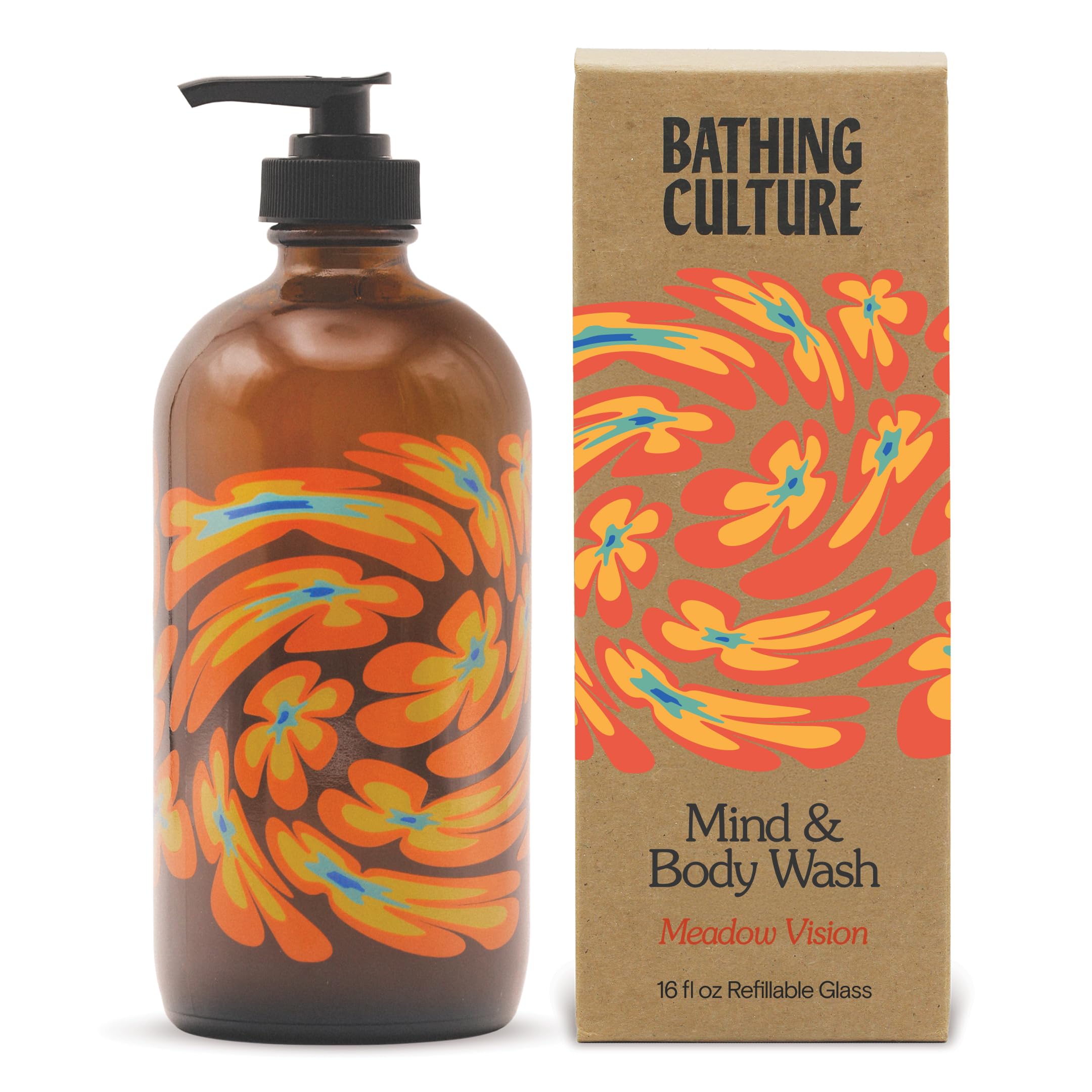 Bathing Culture Meadow Vision Organic Mind + Body Wash – Vegan, Biodegradable, 16 oz