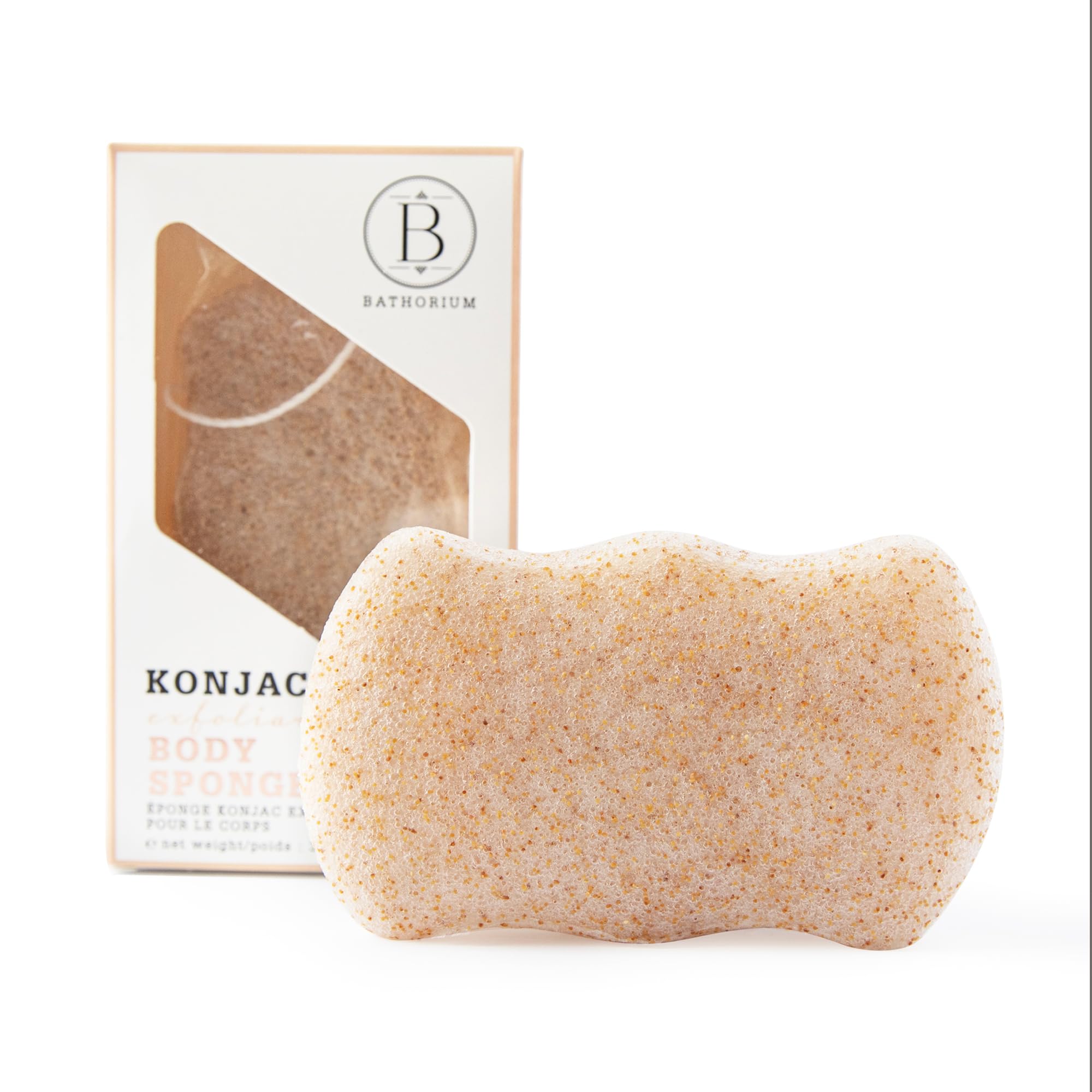 Bathorium Konjac Walnut Shell Sponge — Gentle Cleansing & Dual-Sided Exfoliation