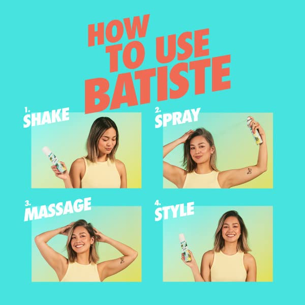 Batiste Bare Dry Shampoo – 5.71 oz (Pack of 2) for Instant Refresh and Oil Absorption