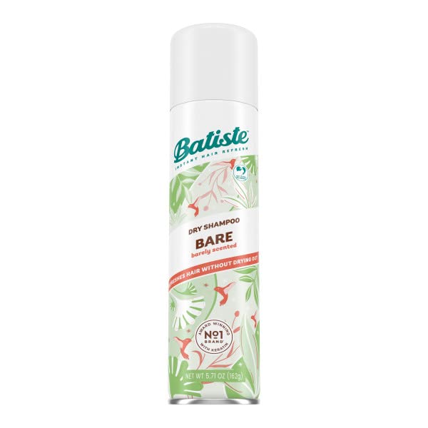 Batiste Bare Dry Shampoo – 5.71 oz (Pack of 2) for Instant Refresh and Oil Absorption