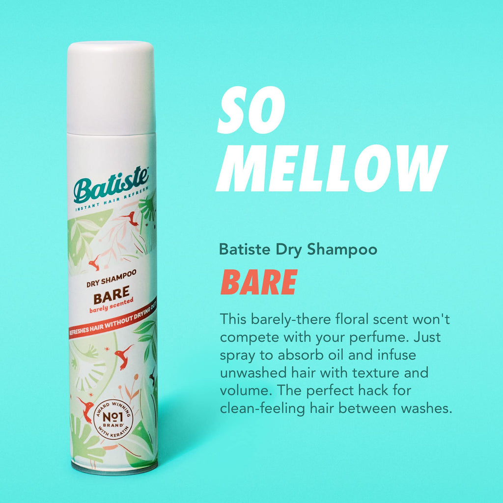 Batiste Bare Dry Shampoo – Refreshing Oil-Control for Fresh Hair (5.71 oz)