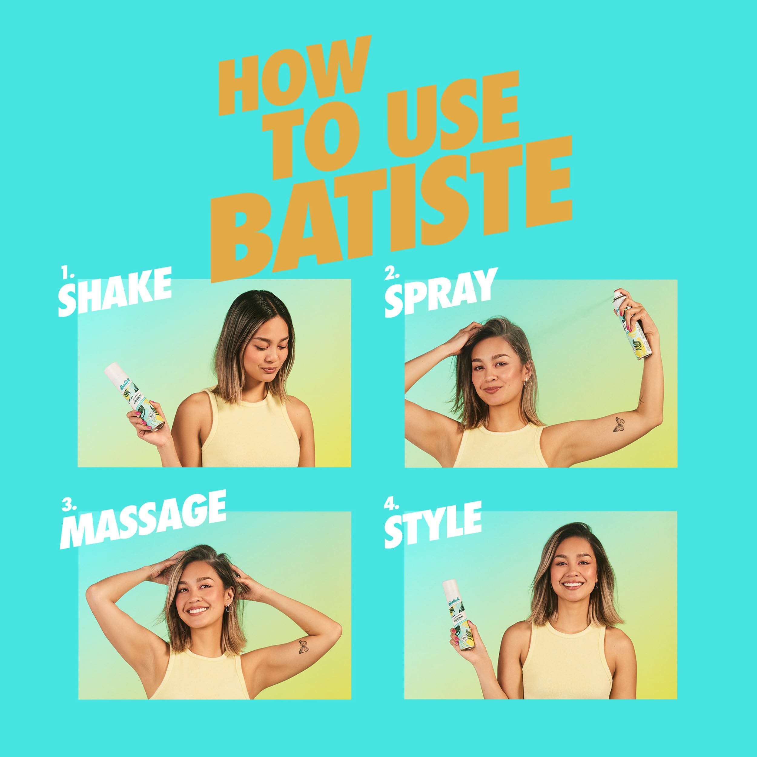 Batiste Brilliant Blonde Dry Shampoo – Refresh Hair, Absorb Oil Between Washes