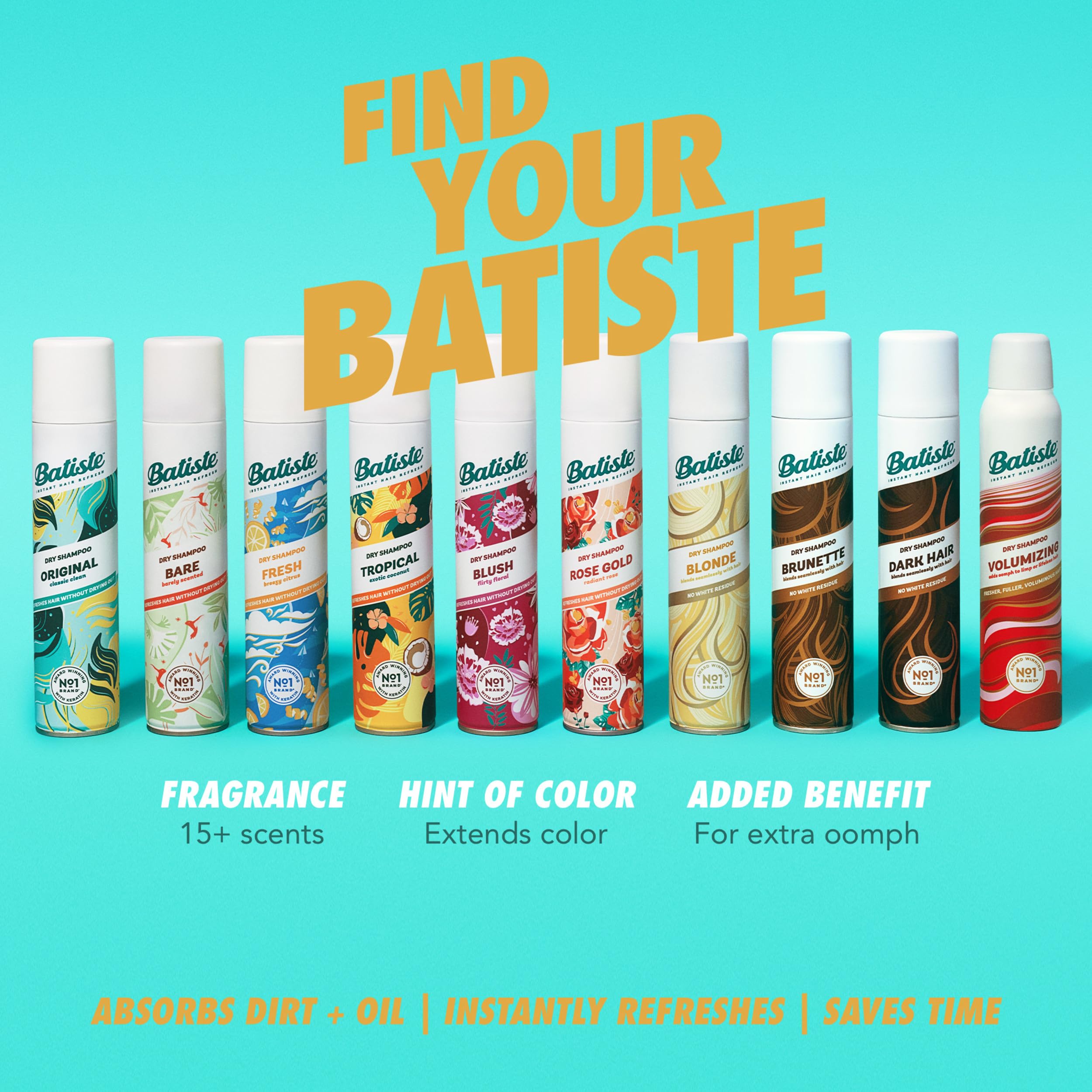 Batiste Brilliant Blonde Dry Shampoo – Refresh Hair, Absorb Oil Between Washes