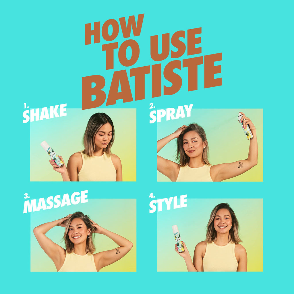 Batiste Dark Dry Shampoo for Brunettes – Absorb Oil & Add Texture (6.35 oz)