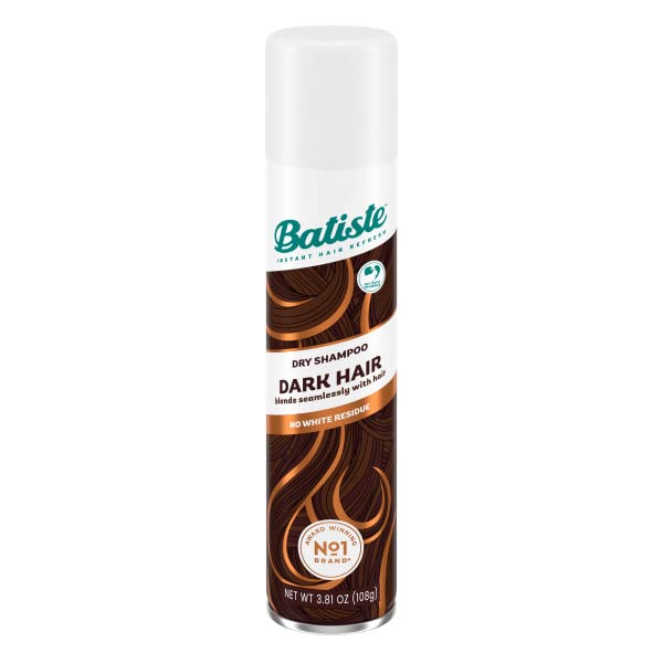 Batiste Dry Shampoo Dark Hair – 3.81 oz + Mini 1.06 fl oz Travel Size