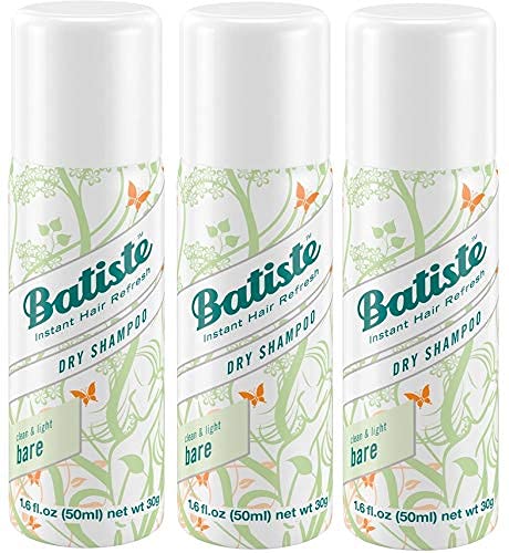 Batiste Dry Shampoo Bare Mini – Travel Size 1.06 oz, Pack of 3