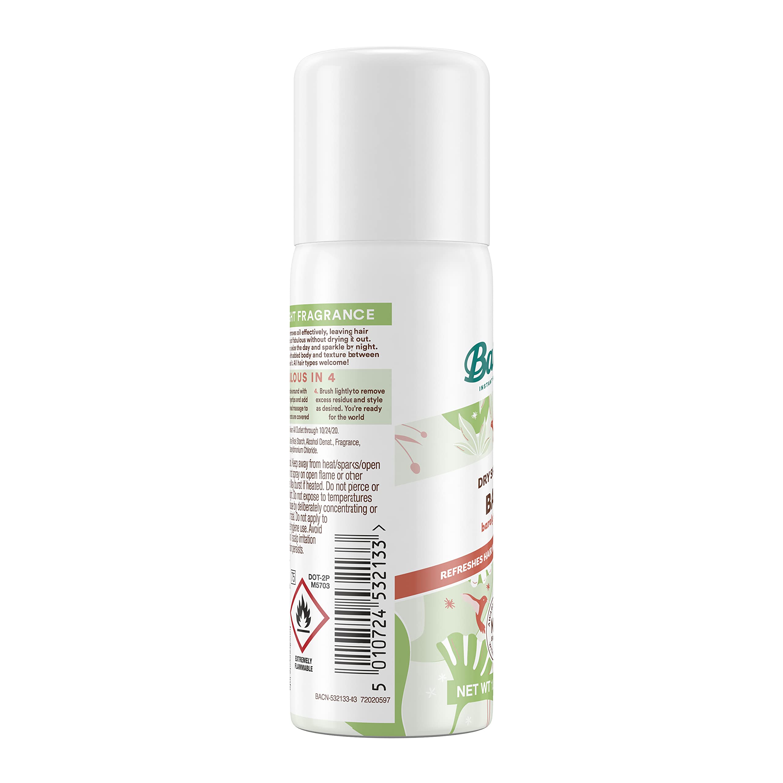 Batiste Dry Shampoo Bare Mini – Travel Size 1.06 oz, Pack of 3